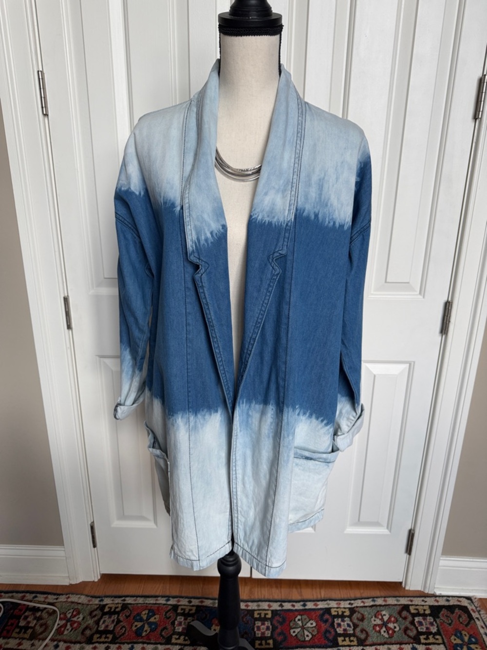 POL Blue Ombre Denim Jacket Coat